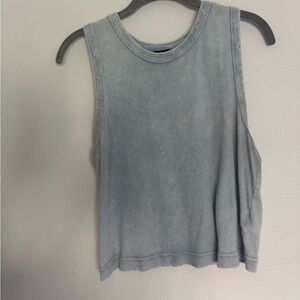 Rails acid wash Blue crop tank